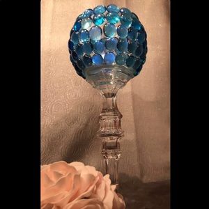 Glass candle holder